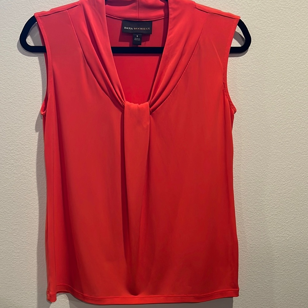 Orange sleeveless top